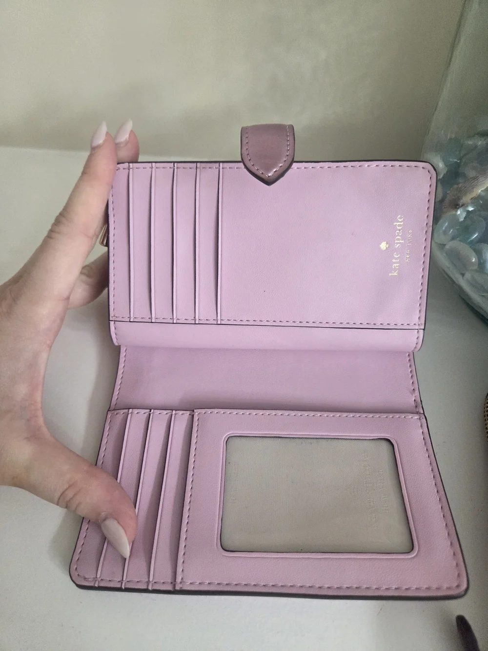 kate spade Metallic Lilac Shoulder Bag with Matching Wallet